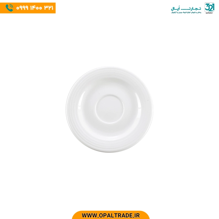 opaltrade-products-zariniran-Hoteli-42133 نعلبکی قهوه خوری سفید هتلی چینی زرین کد 42133 - Image 1