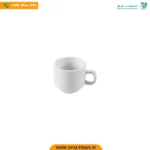 فنجان قهوه خوری سفید هتلی چینی زرین کد 42134