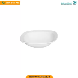سالادخوری 14 سانتیمتری مربع سفید هتلی چینی زرین کد 42145