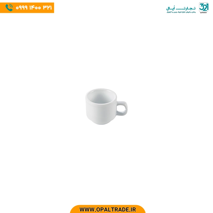 opaltrade-products-zariniran-Hoteli-42152 فنجان اسپرسو سفید هتلی چینی زرین کد 42152 - Image 1