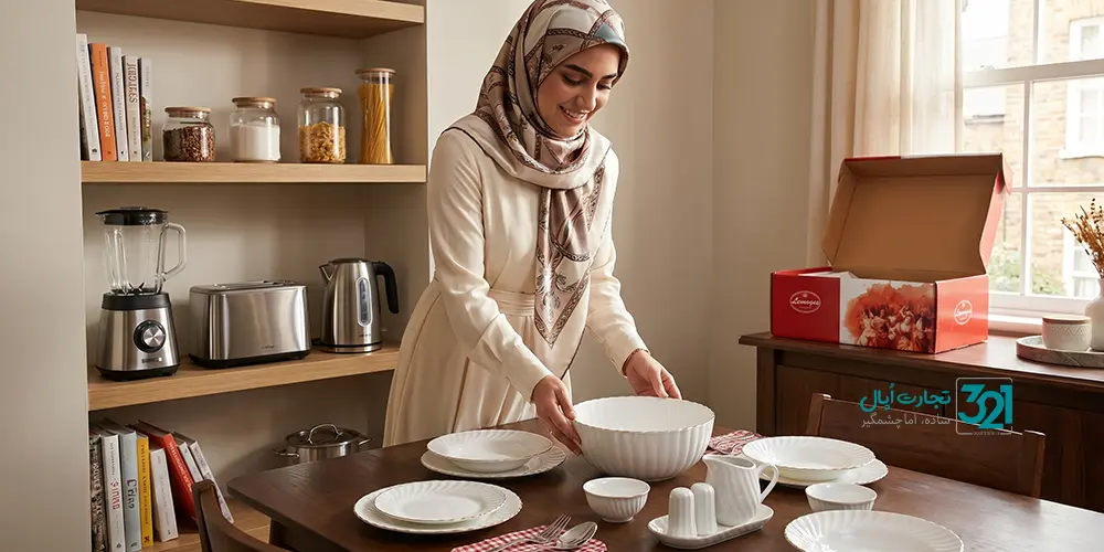 سرویس چینی 30 پارچه غذا خوری لمون شش نفره-1