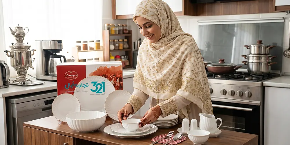 سرویس چینی 30 پارچه غذا خوری لمون شش نفره-1