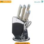 2590 ‫سرویس کارد سرامیکی 8 پارچه سفید استیل‬‏ کد 82194