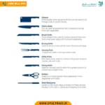 2590 ‫سرویس کارد سرامیکی 8 پارچه سفید استیل‬‏ کد 82194