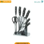 2628 ‫سرویس کارد 8 پارچه استیل مشکی‬‏ کد 82197