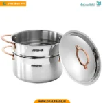 2699 ‫سرویس قابلمه 12 پارچه استیل دسته مسی‬‏ کد 82183