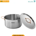 2699 ‫سرویس قابلمه 12 پارچه استیل دسته مسی‬‏ کد 82183