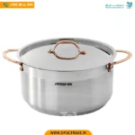 2699 ‫سرویس قابلمه 12 پارچه استیل دسته مسی‬‏ کد 82183