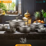 2970 ‫سرویس قابلمه 8 پارچه گرانتی تیتانیوم‬‏ کد 82175