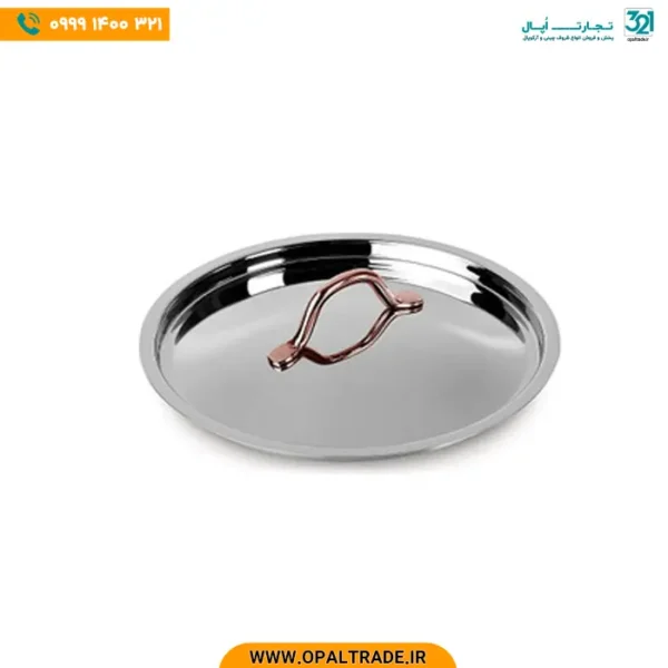 2980 ‫تابه تک استیل 28 دو درب دسته مسی‬‏ کد 82113