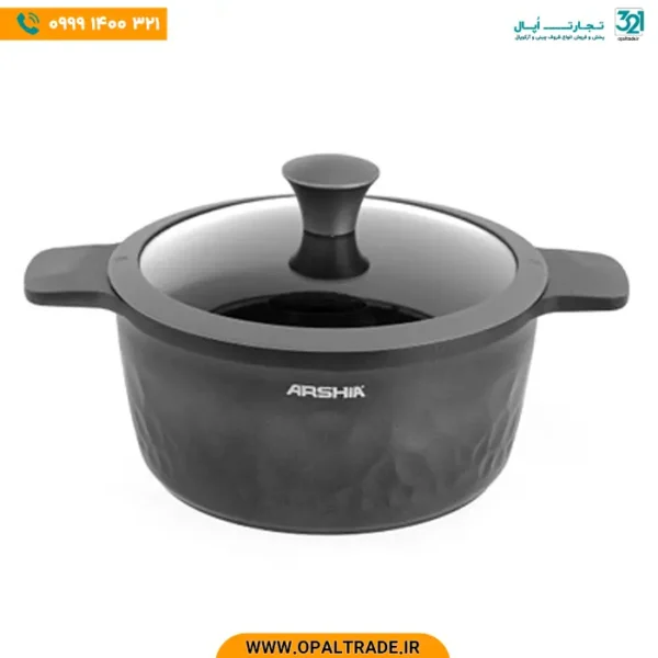 3009 ‫سرویس قابلمه 8 پارچه چدن گرانیت مشکی‬‏ کد 82177