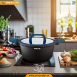 3100 ‫قابلمه تک چدن 20 دسته آبی‬‏ کد 82129