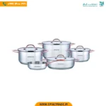 3175 ‫سرویس قابلمه استیل 9 پارچه دو درب‬‏ کد 82179