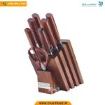 3189 ‫سرویس کارد سرامیکی 8 پارچه پایه چوبی کد 82193