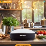 تابه چدنی آلومینیومی عرشیا سایز ۳۶ سانتی‌متر