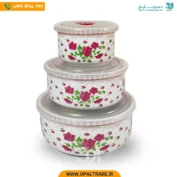 ست 6 پارچه چینی نسترن گل قرمز کد 30105