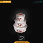 ست 6 پارچه چینی نسترن گل قرمز کد 30105