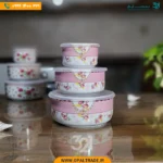 ست 6 پارچه چینی نسترن گل صورتی کد 30106