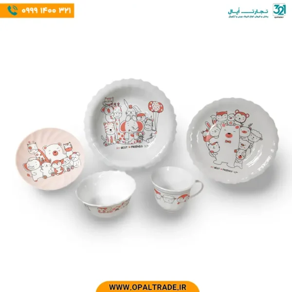 سرویس غذاخوری آرکوپال 5 پارچه کودک کد 72103