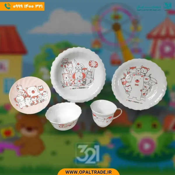 سرویس غذاخوری آرکوپال 5 پارچه کودک کد 72103