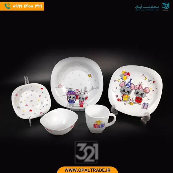 سرویس غذاخوری آرکوپال 5 پارچه کودک کد 72106