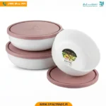 ست 3 عددی کاسه آرکوپال گلدن اُپال درب دار – رنگ صورتی کد 30128 - Image 3