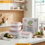 ست 3 عددی کاسه آرکوپال گلدن اُپال درب دار – رنگ صورتی کد 30128 - Image 5