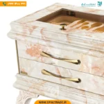 کنسول قاشق و چنگال سلطنتی مرمر ابری صورتی کد 30108
