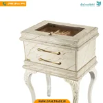 کنسول قاشق و چنگال سلطنتی مرمر کرم رگه جگری کد 30112