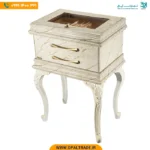 کنسول قاشق و چنگال سلطنتی مرمر کرم رگه جگری کد 30112