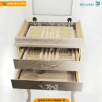 کنسول قاشق و چنگال سلطنتی مرمر کرم رگه جگری کد 30112