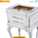 کنسول قاشق و چنگال سلطنتی مرمر سفید کد 30116