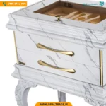 کنسول قاشق و چنگال سلطنتی مرمر سفید کد 30116