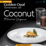 سرویس غذاخوری 26 پارچه کوکونات سفید گلدن اپال کد60204