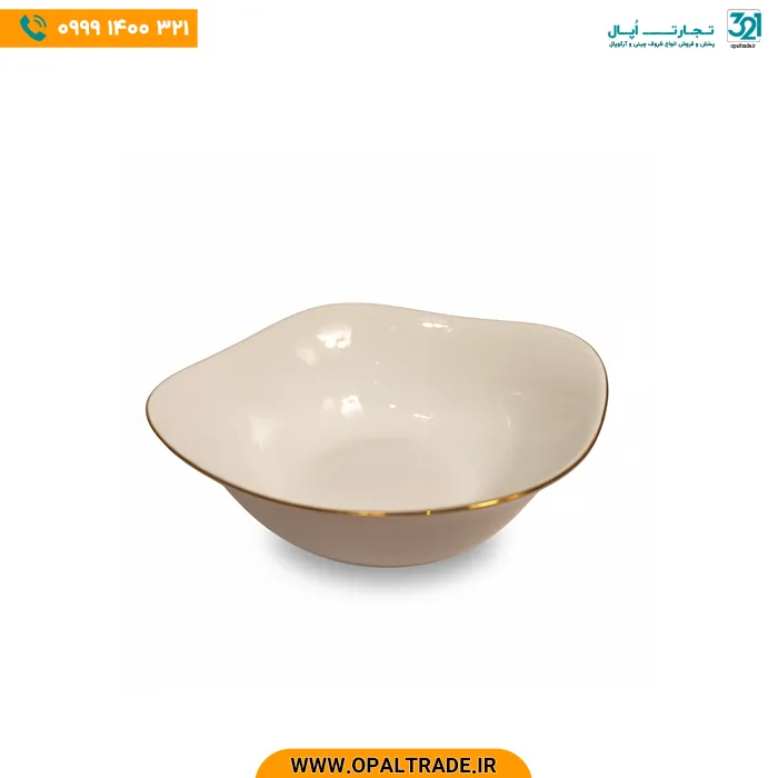 Soup-bowl3-opaltrade کاسه آبگوشت آرکوپال چهارگوش لب طلا
