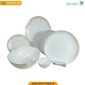 سرویس 26 پارچه اُپال گرد مارتیا نقره‌ای