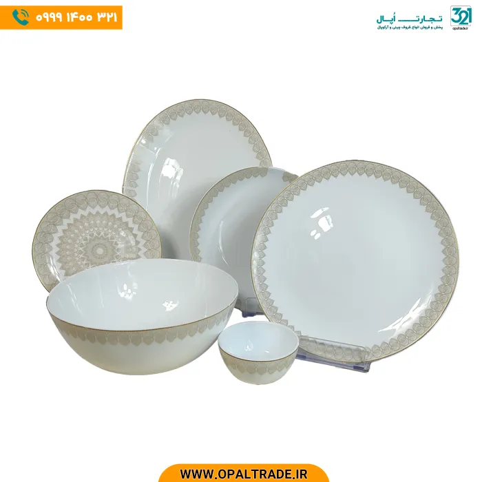 سرویس 26 پارچه اُپال گرد نسترن