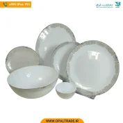 سرویس 26 پارچه گرد اُپال فرشته نقره‌ای