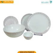 سرویس 26 پارچه گرد اُپال گلبانو صورتی