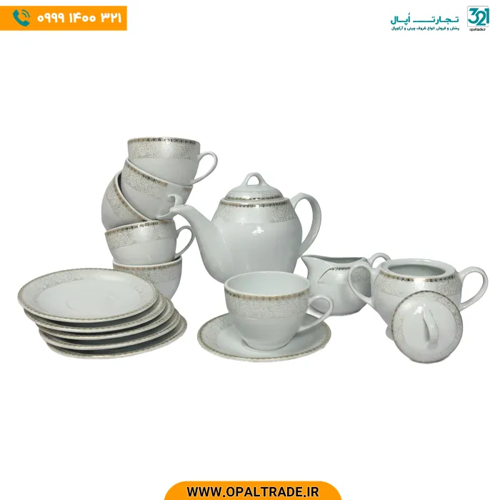 Maqsood-Hogan-Chinese-cloth2-opaltrade ست چای خوری 17 پارچه چینی مقصود هوگن