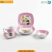 خرید سرویس غذاخوری 5 پارچه کودک طرح یونیکورن