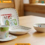 سرویس غذاخوری 5 پارچه کودک طرح دوستی قرمز-سبز | تجارت اُپال - Image 3