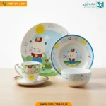 سرویس غذاخوری 5 پارچه کودک طرح خرس و خرگوش