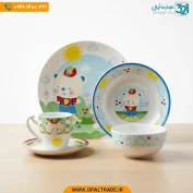 سرویس غذاخوری 5 پارچه کودک طرح خرس و خرگوش