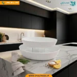 ست پذیرایی 2 پارچه بیضی دیوالی گلدن اپال - Image 3