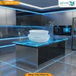 ست پذیرایی 2 پارچه بیضی دیوالی گلدن اپال - Image 4