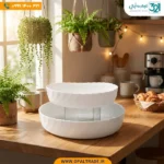 ست پذیرایی 2 پارچه بیضی کنگره گلدن اپال - Image 4