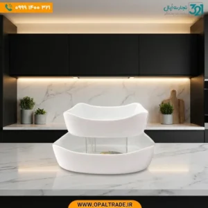 ست پذیرایی 2 پارچه کارین گلدن اپال سفید