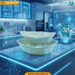 ست پذیرایی 2 پارچه اوال اون زیتونی (الیو) گلدن اپال - Image 3