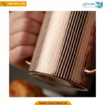 ماگ چینی لوکس طرح لاین با روکش طلایی PVD - Image 3